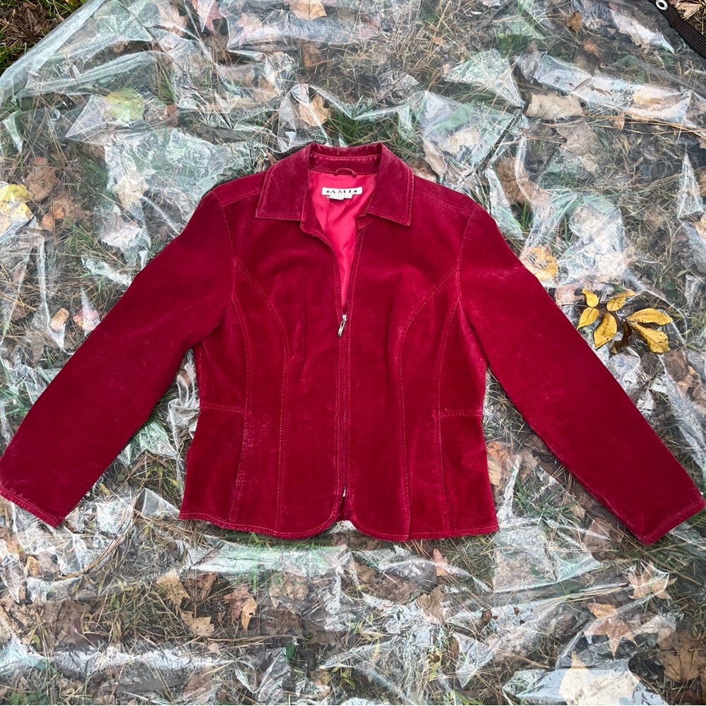 ★ A.M.I.  ★ Red Leather Jacket